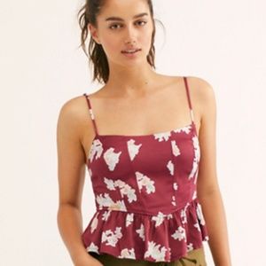 Free People April Printed Corset Top - XS